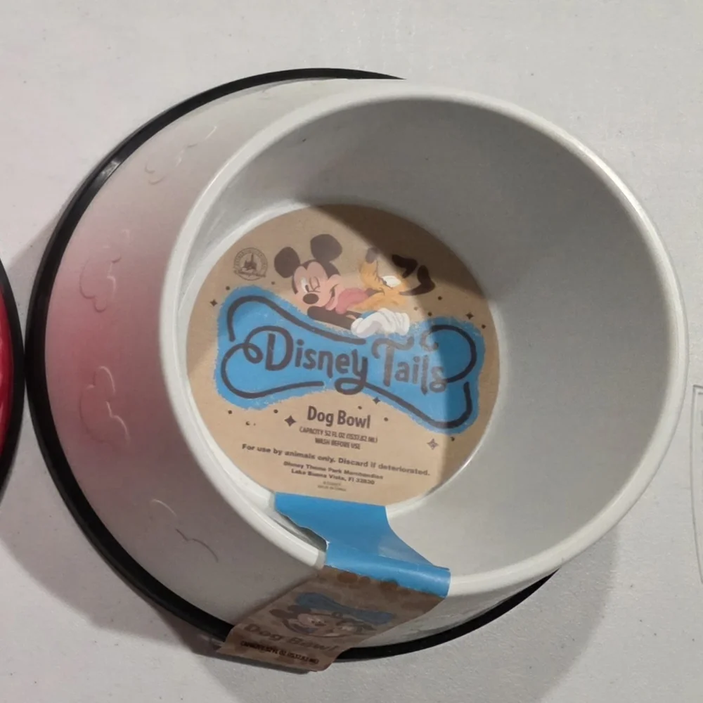 Disney Tails Dog Bowl White